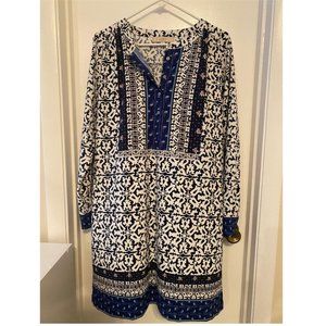 GUC Navy and White Loft Dress Sz M